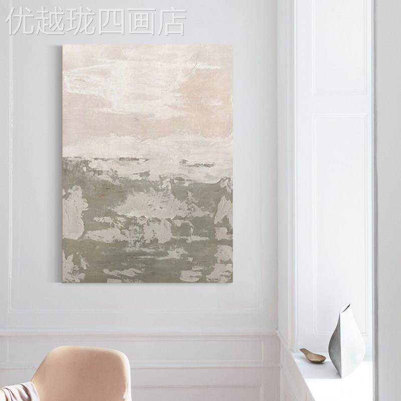 网红.原创手约绘|赤装贫后代抽象油现画简玄关挂画客厅风饰画