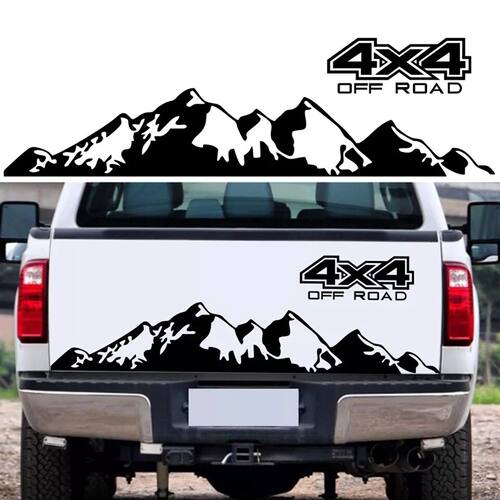 D-513花越野4X4山地图形贴纸汽车汽车车身车门侧贴纸乙烯基车贴花