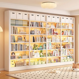 家用钢制书架图书馆落地置物架儿童书柜绘本架客厅简约铁艺储物架