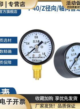 雷尔达仪表Y40压力表轴向径向小表直径40mm气压液压表真空表