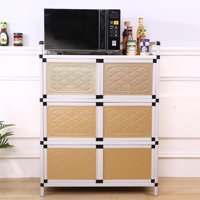 极速放碗柜家用厨房橱柜简易柜子储D物柜置物收纳柜多功能经济型