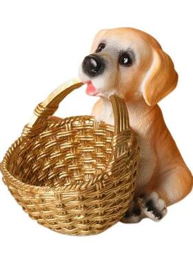 新品狗狗钥匙收纳摆件客厅玄关大容量现代轻奢桌面W摆设入户鞋柜