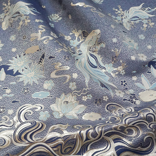 极速大鱼海棠  马H面裙布料定位色织提花布妆花织Y金布料o.