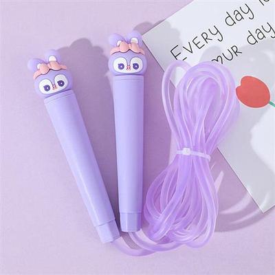 极速跳绳儿童小学生专用竹节款耐用软胶超轻不打结不X缠绕可爱卡