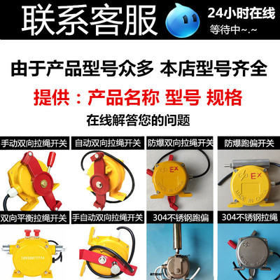 新品双向拉绳开关拉线n皮带机输送机事故紧急急停开关HFKLT2-1/2/