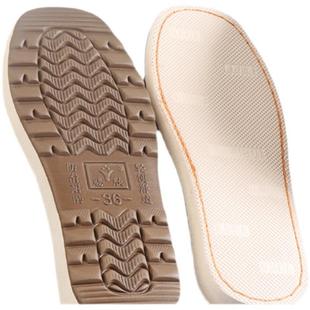 极速腾欣鞋底子可烤火防滑耐磨居家橡胶一体成型毛线X手工棉拖鞋