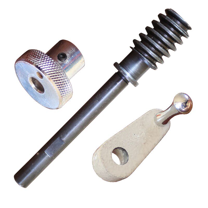 极速801皮革削皮机进退刀摇把蜗杆旋纽铲薄边加工设备W手曲柄D圆