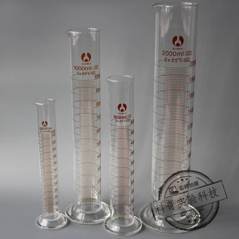 极速优质1000ml高硼硅量筒 厚壁B量筒 玻璃量筒 1L实验室器皿 透