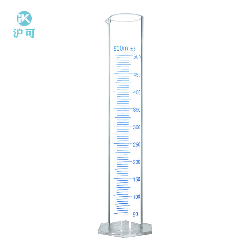 新品有机玻璃六角底座量筒10/25/50/100C/250/500/1000/2000ml刻