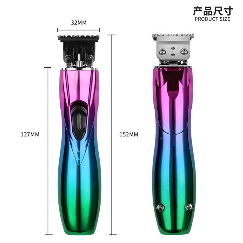 新品FKS多功能复古渐层彩色涂鸦专用发廊电推剪S理发器刀头电动理