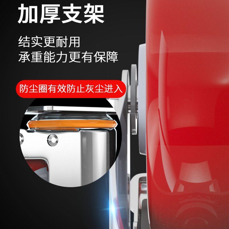 新品3寸万向轮轮子手推车平板x车重型脚轮推车承重带煞车静音滑轮