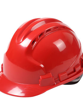 极速百舸安全帽防砸抗冲击透气工u地大号红色安全帽285*230*155DK
