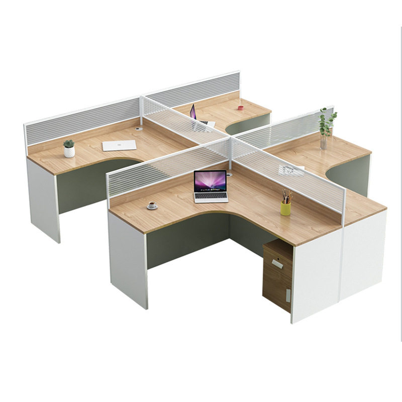 极速员工6人位屏风卡位办公桌L型屏风隔断办公P桌双人多人职员办