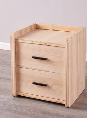 极速实木床头柜现代简约轻奢意式iCns风小尺寸免安装卧室简易款床