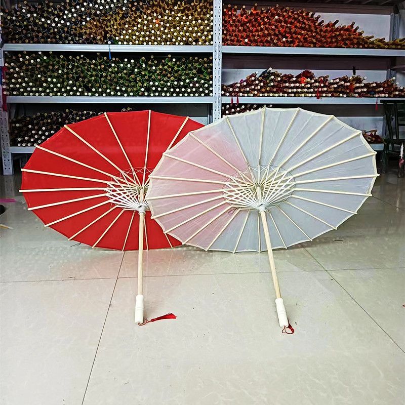 国风道具伞复古雨伞摆摊红伞加厚古代手工纯色伞DIY画画伞舞蹈伞