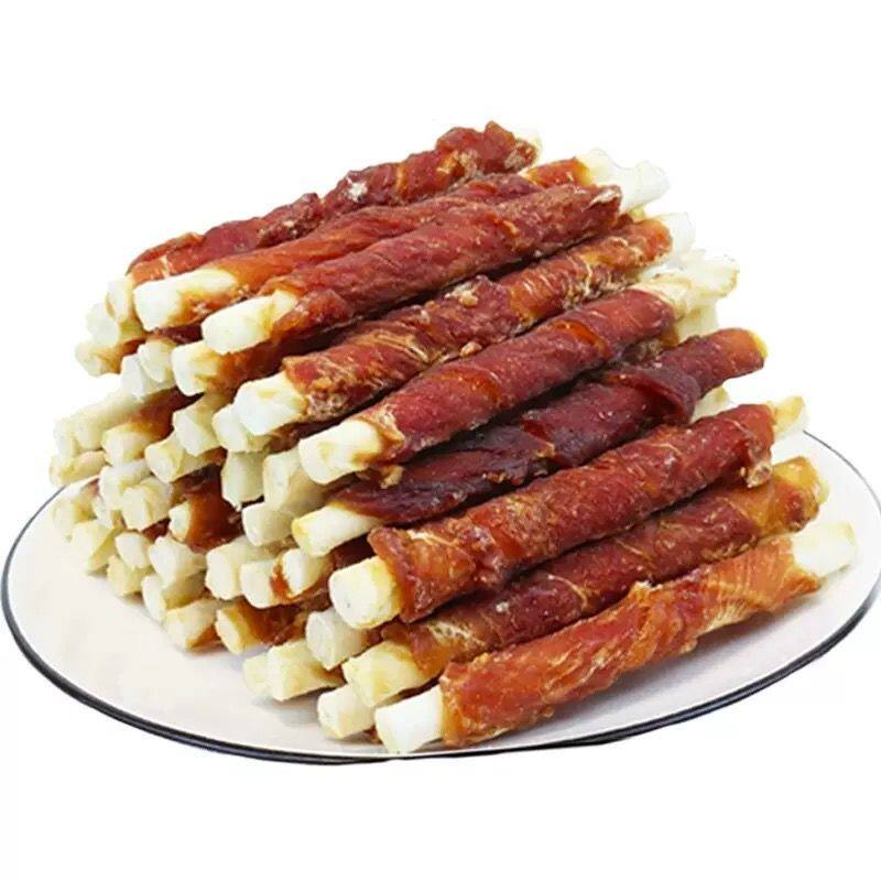 鸡鸭肉绕饼干狗狗零食耐咬磨牙棒大中幼型犬泰迪金毛洁齿训练