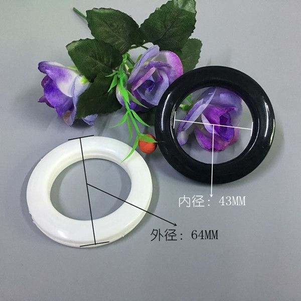 艺术圆环罗马杆配件白色打孔吊环窗帘装饰固定扣环