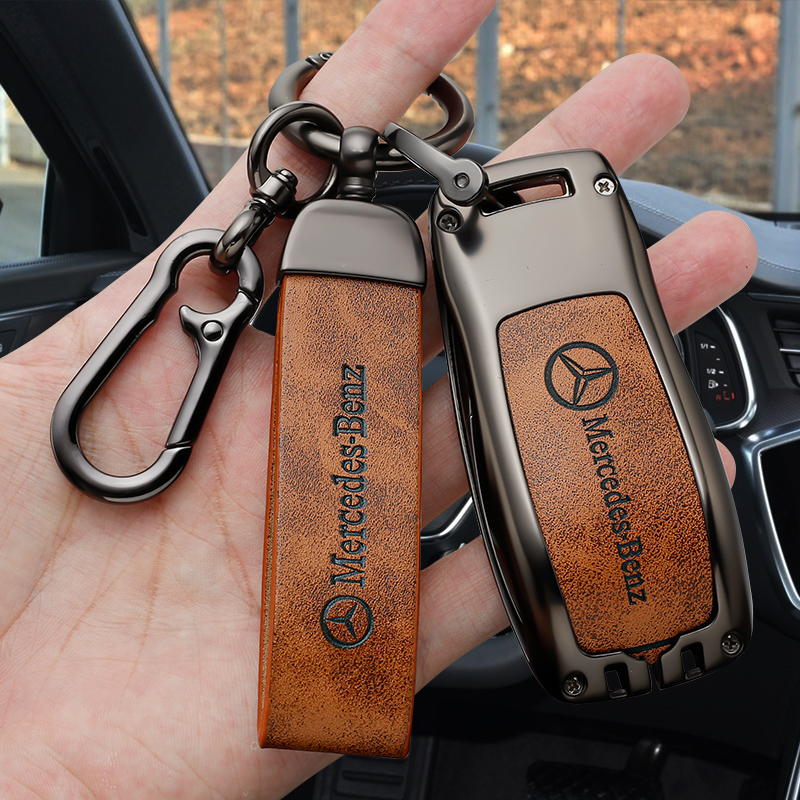适用奔驰e300l钥匙套车e级e350el/b2B00c260/glb200壳GLC300GLE扣