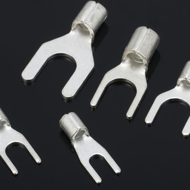 国标A级紫铜SNB8-4/5/6/8叉形B镀锡Y型冷压裸端子8平方1.2厚500祇