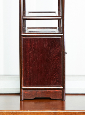 大红酸枝全独方形博古架红木w中式客厅摆件展示架实木餐桌收纳层