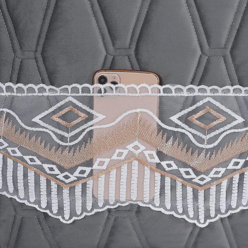 夹棉床头套罩简单大方弧形木床w全包软包改造2021新款靠背套防尘