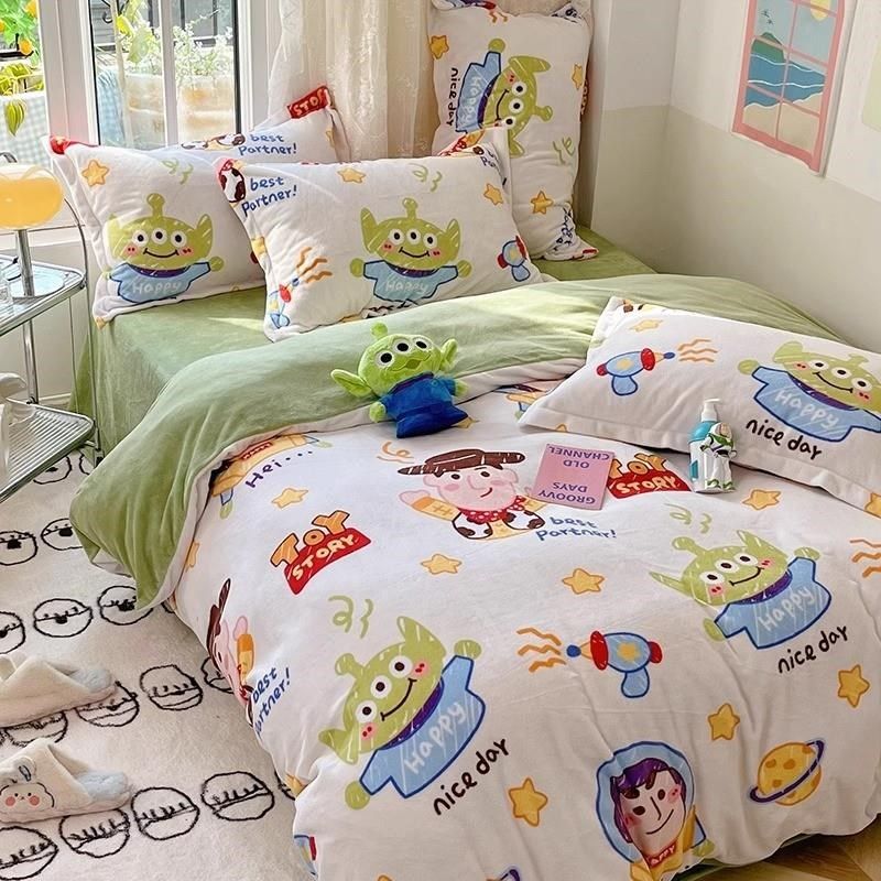 胡迪和巴斯  冬季保暖玩具总动员牛奶绒四件套学U生卡通宿舍套件,床上用品,床品套件/四件套/多件套,淘宝优惠券,粉丝福利购,淘宝优惠卷