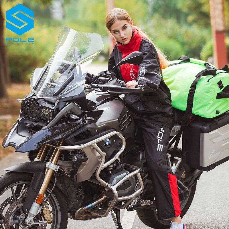 POLE摩托车骑行男款q机车雨衣雨裤分体套装摩旅防雨服装备女防暴