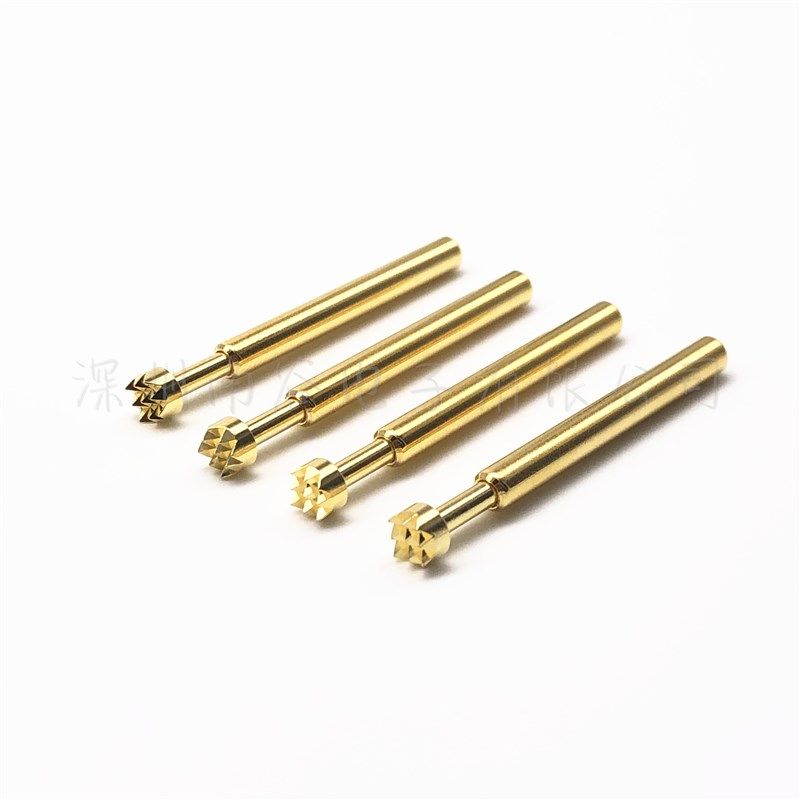 华荣镀金 测试探针 UB189-H 4.0mm九爪梅花 3.2mm 36.5mm弹簧顶针