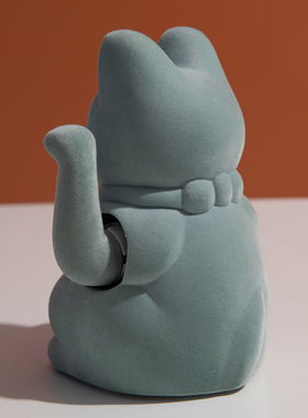 树脂植绒自动招手k招财猫摆件样板间儿童房门店收银台送礼工艺装