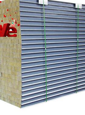 极速机制岩棉板复合夹芯板隔墙防火隔音隔热保s温板50/10Z0mm净化