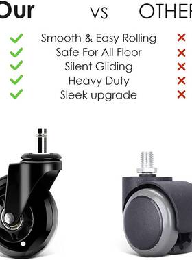 极速5 PCS Wheels for Office Chairs SwiIvel Casters Silent Ca