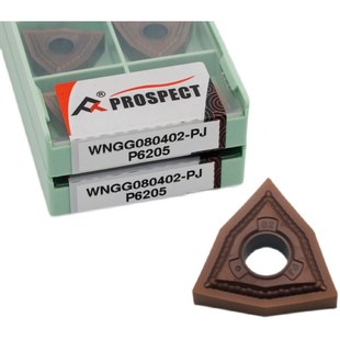 0.2R角精车桃形刀片WNMG/WNGG080402-LHA钛合金不锈钢清根高光刀