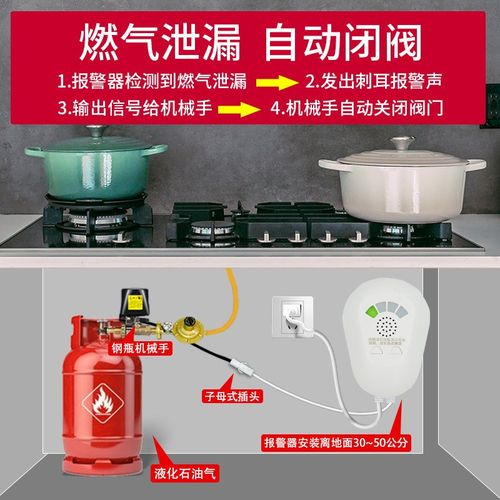 燃气报警器家用厨房饭店餐v饮商用煤气罐液化气体天然气泄漏探测