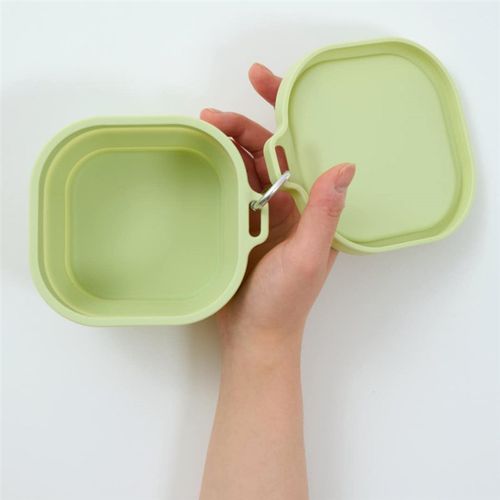 Lazy Pet宠物外出遛狗食品级防尘盖子便X携方形硅胶碗