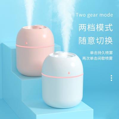 【荷檬】新款小型USB加湿器加湿器家用卧室办公室桌面空气加湿器教室寝室加湿器雾化补水喷雾礼品便携喷雾器