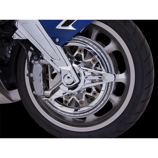 新品18年后金翼GL1800加装前车轮刹车盘电镀N装饰罩LED车轮灯条黑