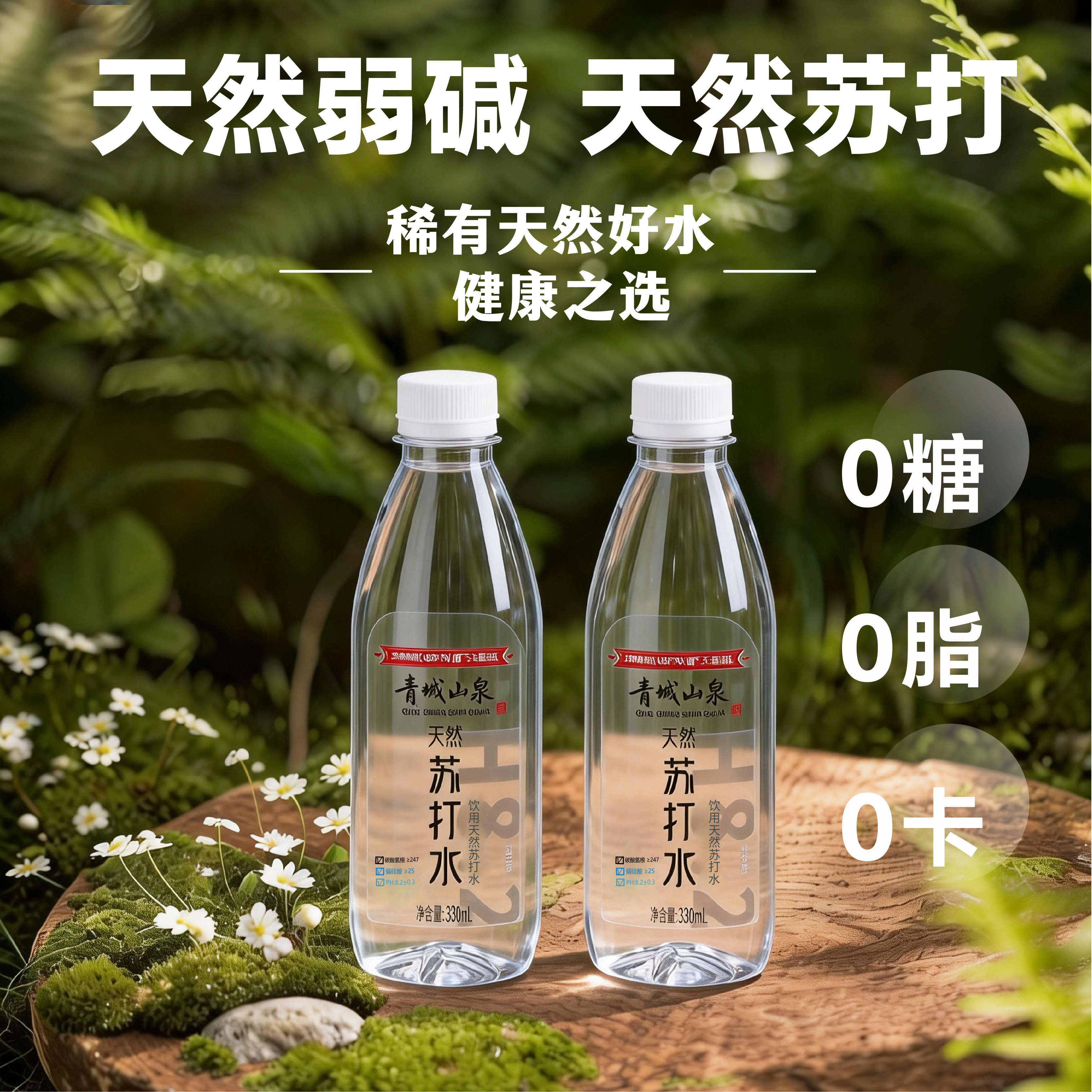 青城山泉天然苏打水弱碱性饮用水