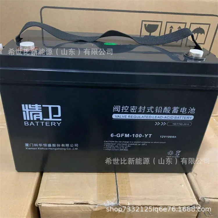 精卫蓄电池6-GFM-100-YT发电厂/输变电系统12V100AH学校医院机房