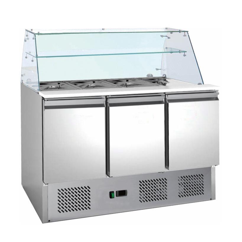 沙拉台冷藏柜Cheap Counter Bar ChillerFor Supermarket freezer