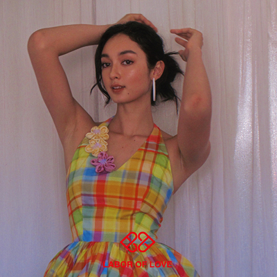 LaborofLove橘黄甜酷棉上衣