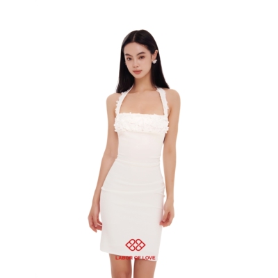 LaborofLove立体花纯欲吊带裙