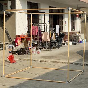 新款户外庭院茶寮帐篷蚊帐支架遮阳棚便携框架别墅打卡室外阳台