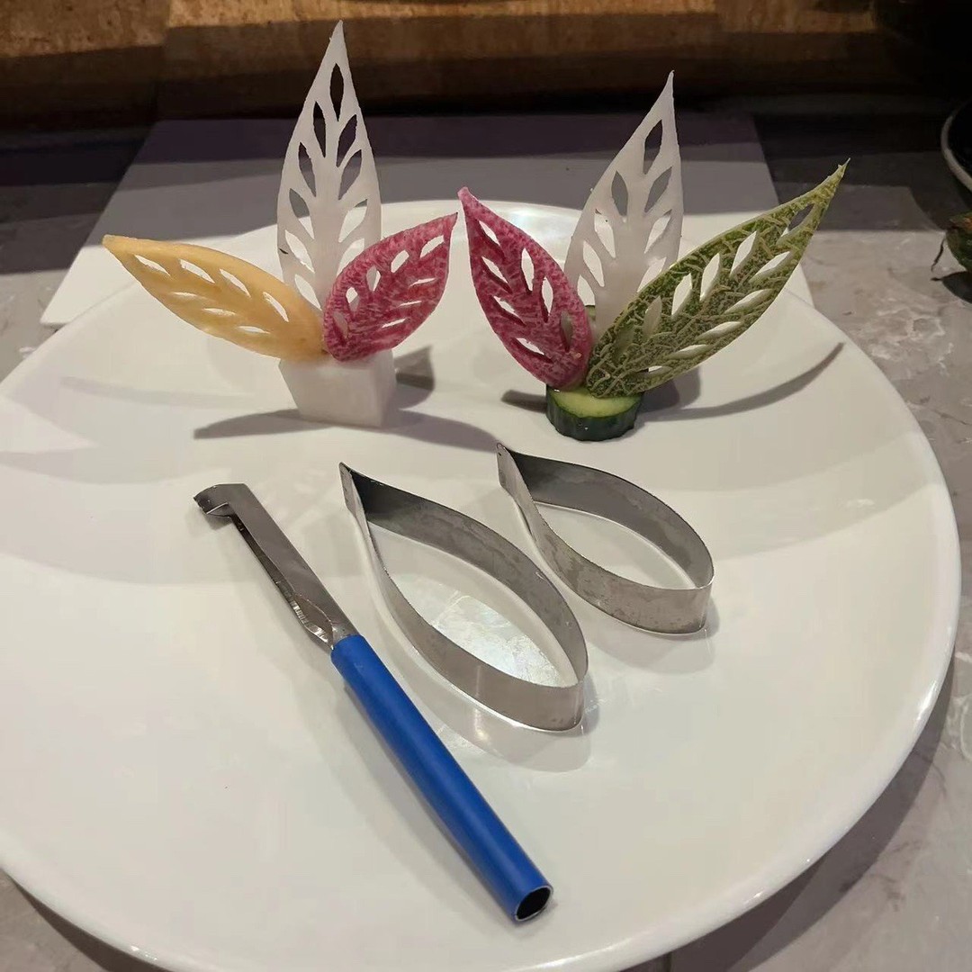 （柳叶刀3件套）柳叶花样雕刻刀不锈钢雕花酒店厨师家用diy厨房工
