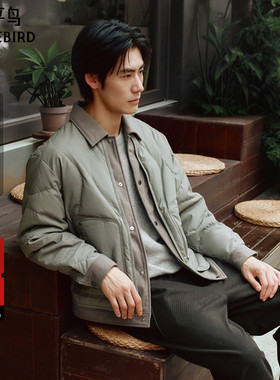 【商场同款】太平鸟男装羽绒服25冬季新款宽松衬衫羽绒 B2ACF420B