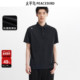 休闲polo衫 男 翻领黑色短袖 t恤男修身 70D高弹丝 太平鸟男装