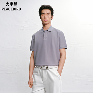 Polo衫 太平鸟男装 商场同款 B1COG2223 纯色休闲短袖 上衣 26夏季