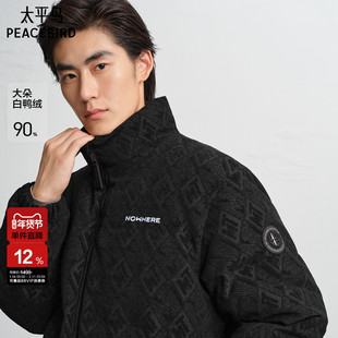 【商场同款】太平鸟男装提花羽绒服冬季新款立领面包服B2ACF4522