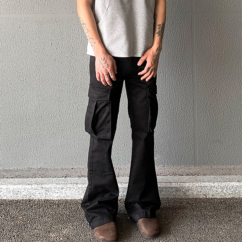 MAISTEP显高微喇多口袋工装裤