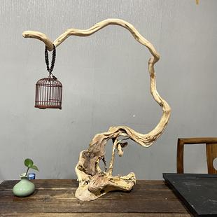 天然杜鹃根树根雕家居客厅博古架陈设艺术民宿茶室装饰灯架摆件