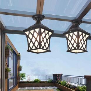 玻璃阳光房吸顶灯户外防水防晒雨棚阳光棚顶灯室外吊灯农村屋檐灯